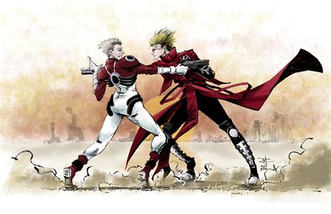 Trigun Vash And Knives Original Art Phillip Ginn