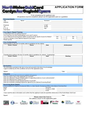 Fillable Online NWGC Application Version 2 Gwynedd Fax Email Print