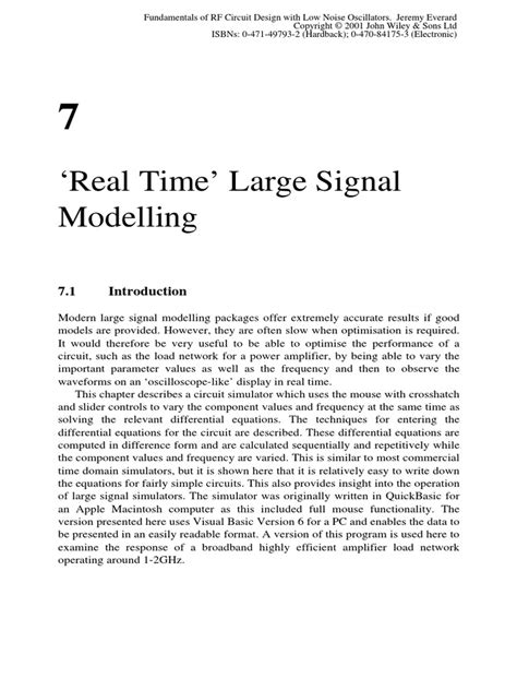 Fundamentals of RF Circuit Design - ch7 | PDF | Amplifier | Electrical Network