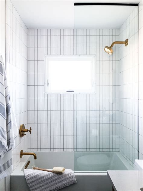 Stacked Subway Tile Bathroom Homyhomee