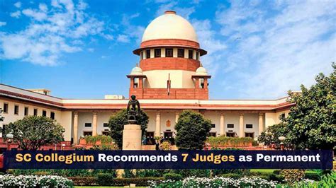 Sc Collegium Recommends Judges As Permanent Check Full List