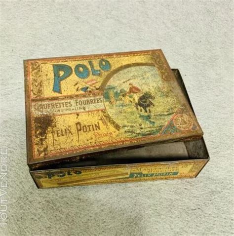 Ancienne Boite Publicitaire Biscuit En T Le Polo Felix Pot