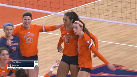 Auburn Volleyball Highlights Vs Ole Miss Youtube