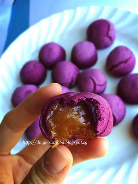 Mikis Food Archives Baked Purple Sweet Potato Mochi With Nian Gao