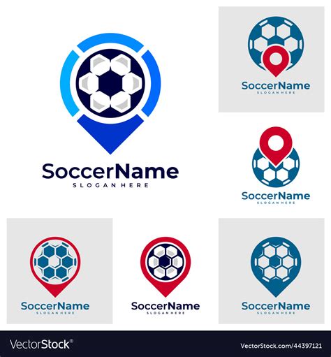 Set Of Point Soccer Logo Template Football Point Vector Image