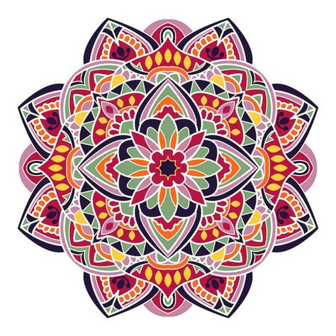 Mandala Color Vecteur Premium