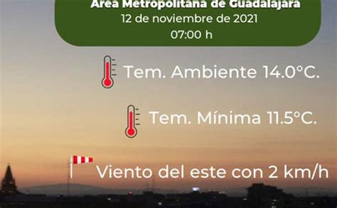 Pronóstico Del Clima En Guadalajara Jalisco Hoy 12 De Noviembre