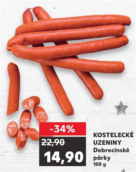 KOSTELECKÉ UZENINY Debrecínské párky nabídky v Kaufland