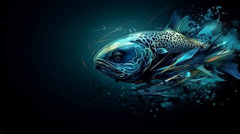 Illustration artistiques | Fish abstract painting | Europosters