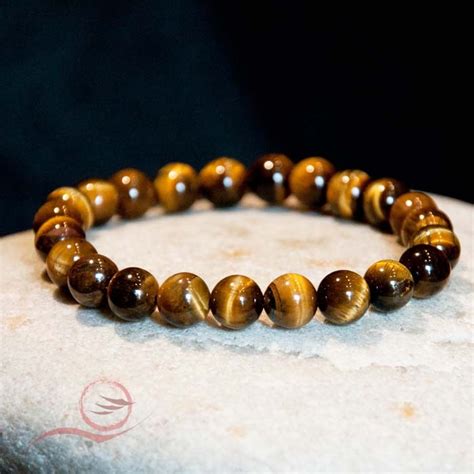 Bracelet En Pierre Oeil De Tigre