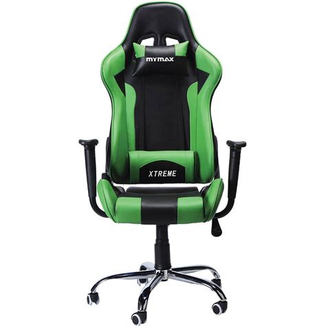 Cadeira Gamer Mymax Mx7 Giratória Preta Verde Ofertas 24 Horas