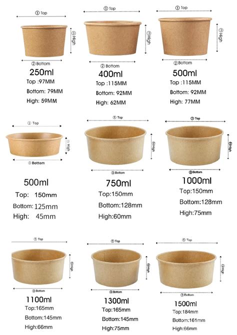 Food Grade Custom Logo Printed Kraft Paper Soup Disposable Divided Bowl Buy Soup Disposable