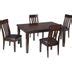 Haddigan Dark Brown Rectangular Extendable Dining Room Set By Ashley