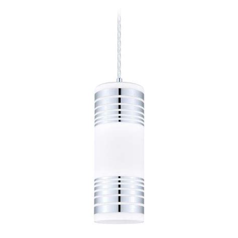 Eglo Bayman Chrome Mini Pendant Light With Cylindrical Shade 200227a Destination Lighting