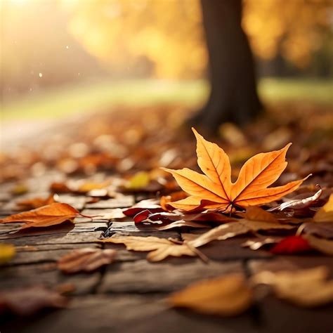 top view colourful fall leaves copyspace aigenerated premium ai