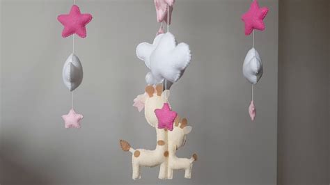 Baby Mobile Giraffe Baby Crib Mobile Baby Girl Decor Nursery Decor