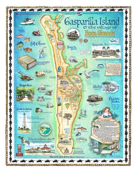 Boca Grande Map | Gasparilla island, Custom map art, Boca grande