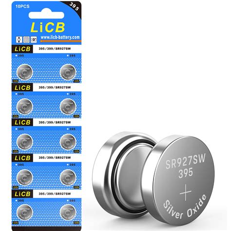 Buy LiCB 10 Pack 395 SR927SW 399 Watch Battery Long Lasting Leak