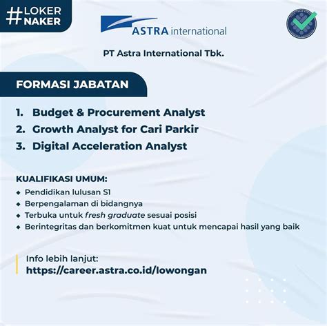 Lowongan Pt Astra International Tbk Atmago