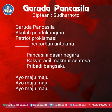 lirik garuda pancasila lirik lagu pancasila dasar negara