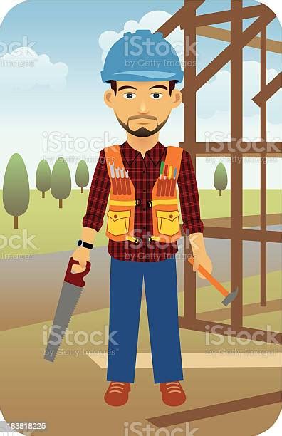 Careers Professions Series Construction Worker Stock Illustration