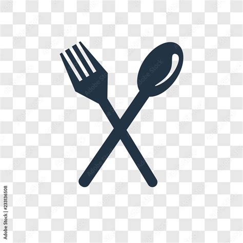 Cutlery Vector Icon Isolated On Transparent Background Cutlery