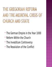 Lect 17 Gregorian Reform.ppt - The German Empire in the Year 1000 ...