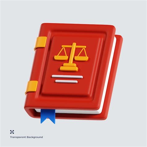 Premium PSD Law Book 3D Illustration