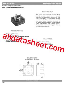 Mk A C Datasheet Pdf Meder Electronic