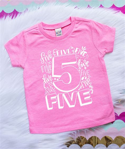 Fifth Birthday Shirt Girl 5th Birthday Outfit Girls Fifth Etsy