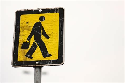 Premium Photo Pedestrian Crossing Indicator On White Background