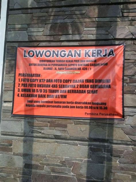 Lowongan Kerja Babakan Ciparay 2020 Di Pt Bintang Cahaya Baru