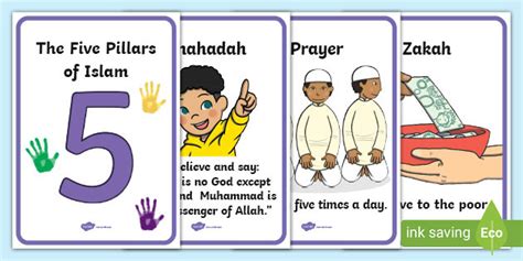 The Five Pillars Of Islam Display Posters Teacher Made