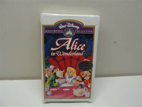 New Sealed Walt Disney Masterpiece Alice In Wonderland Vhs Tape Clam