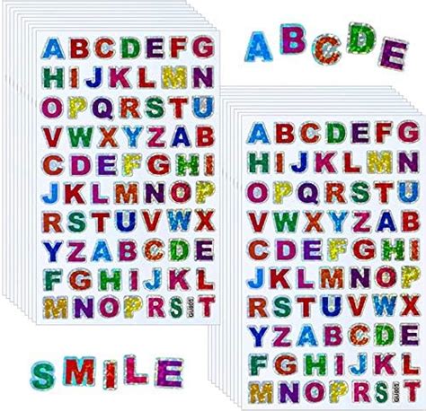 1400Pcs Glitter Letter Stickers Colorful Alphabet Stickers Self