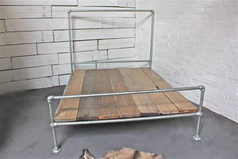 Sarah Galvanised Steel And Reclaimed Scaffolding Bed By Urban Grain