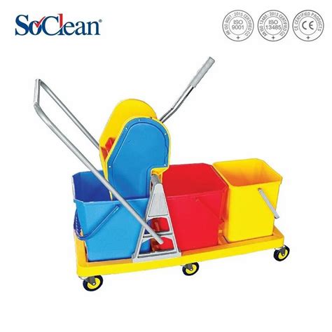 Steel And Plastic Soclean Wringer Mopping Trolleys Buckets At Best