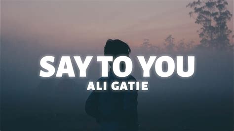 Ali Gatie Say To You Lyrics YouTube