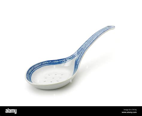 Chinese Porcelain Spoon Stock Photo Alamy