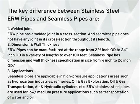 PPT Key Differences Between Stainless Steel Seamless Pipes And