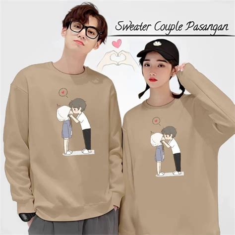 Jual Baju Kaos Distro Couple Motif Boy Girl Kiss Baju Pasangan Pacar