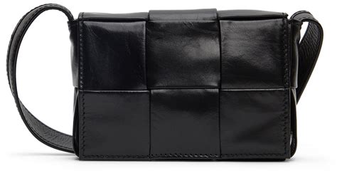 Bottega Veneta Black Mini Cassette Messenger Bag Ssense Canada