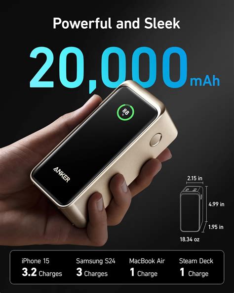 anker prime power bank mah portable charger   output
