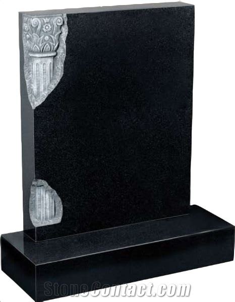 Absolute Black Granite Monument Headstone From China