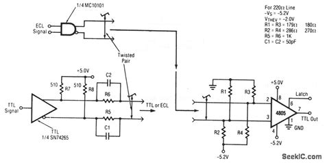 Ecl Ttl To Ttl Translator Basic Circuit Circuit Diagram