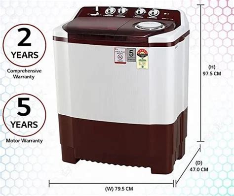 LG Capacity Kg 7 5 Kilograms Top Load Semi Automatic Washing Machine