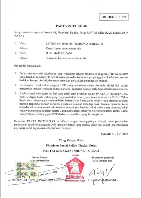 Detail Contoh Pakta Integritas Perusahaan Koleksi Nomer