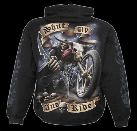 Kapuzenpulli Shut Up And Ride Kapuzenpullover Spiral Gothic