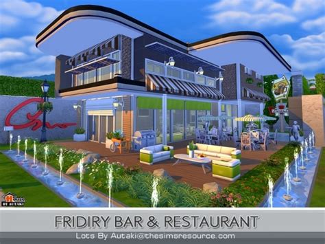 The Sims Resource Fridiry Bar And Restaurant By Autaki • Sims 4 Downloads