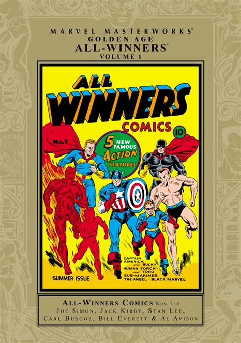 Marvel Masterworks Golden Age All Winners Volume Simon Joe Lee